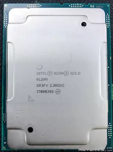 Intel Xeon Gold 6139M 2.30 GHz 18-Core sr3fv lga-3647 c621 server CPU processor - Picture 1 of 1