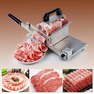 13.78“ Manual Control Meat Slicer Stainless Cutting Beef Mutton Sheet Kitchen - Picture 1 of 6