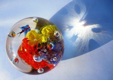 Palla di vetro fermacarte di Murano da collezione