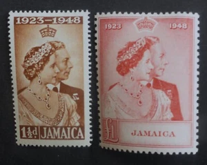 Jamacia #138-9 Sehr guter Erhaltungszustand LH * 1948 SILBERHOCHZEIT SET KAT. 27,75 $ CAN.SHIP 1,99 $ - Bild 1 von 1