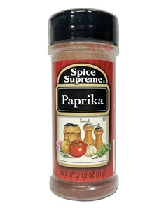 Spice Supreme PAPRIKA Food Seasonings Kitchen Cooking Herbs Spices 2.5oz 1-Pack - Picture 1 of 1