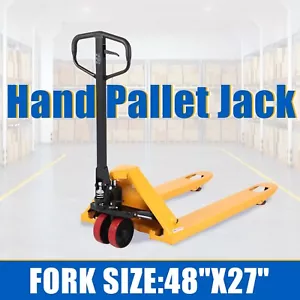 APOLLOLIFT 5500lbs Manual Hand Pallet Jack Truck with Durable Pump 48"X27" Forks - Picture 1 of 10