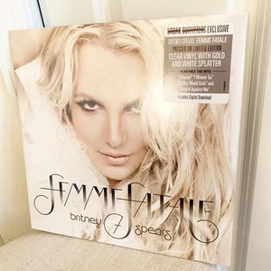 Britney Spears - Femme Fatale Exclusive Limited Gold White Splatter Vinyl LP - Picture 1 of 4
