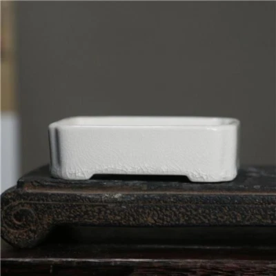 Chinese Purple Sand Pot Ceramic Bonsai Basin Rectangular Small Basin Flowerpot - Image 1 of 4