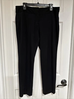 Vince Camuto SZ 14 Flat Front Stretch Career Trouser Pants Straight Leg Black - Image 1 of 4