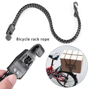 Carrier Tensioning Belts Bike Elastic Straps Cord Hooks Bicycle Luggage Rope - Picture 1 of 12