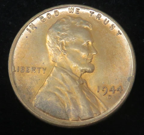 1944-D Bronze Wheat Penny Red Brown BU Cover