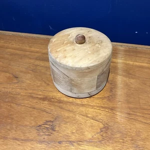 Vintage Wooden Multipurpose Storage With Lid 10x12cm Rustic - Foto 1 di 5