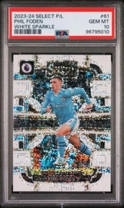 2023-24 Panini Select White Sparkle SSP Phil Foden PSA 10 Manchester City - Picture 1 of 3