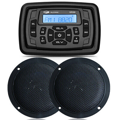 Marine Stereo Bluetooth Receiver Boat FM AM Radio And Waterproof IP66 Speakers • 137.73€