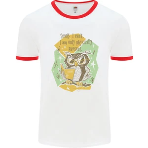 Camiseta Ringer De Hombre Lector De Libros Búho Divertido - Imagen 1 de 50