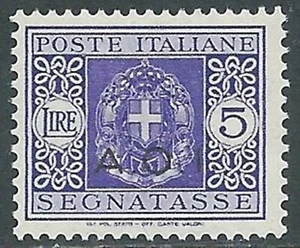 1939-40 AFRICA ORIENTALE ITALIANA SEGNATASSE 5 LIRE MNH ** - RE10-6 - Picture 1 of 1