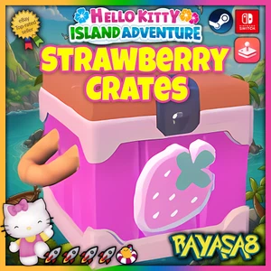 🍓 300+ Cajas de Fresa | 999 Cápsulas de Tiempo | Interruptor Arcade de Vapor Hello Kitty - Imagen 1 de 2