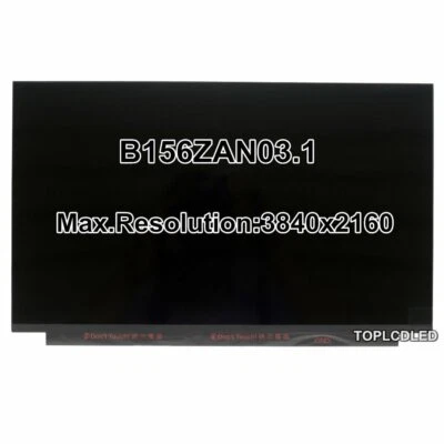 New 15.6" UHD 3840x2160 LCD Screen LED Display IPS Panel eDP 40 Pin B156ZAN03.1 - Image 1 of 4