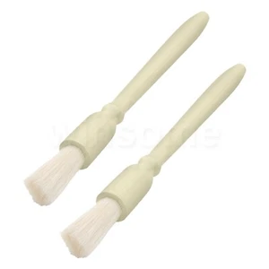2 x Apollo Wooden Pastry Brush BBQ Basting Glazing Natural Bristle Baking Oil - Picture 1 of 7
