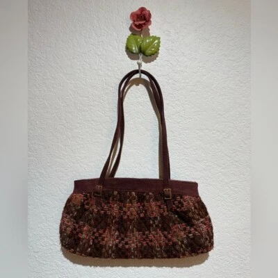 Bolso de Hombro Vera Bradley Marrón Texturizado con Acentos de Cuero Foto 1 de 4