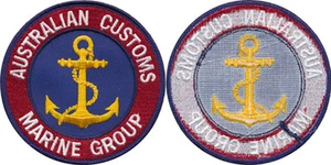 AUSTRALIAN CUSTOMS, Marine Group fond bleu, en tissu (1350) - Imagen 1 de 1