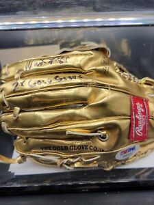 Wade Boggs Signed Inscribed PSA Mini Gold Glove Rawlings Red Sox Yankees (DT)