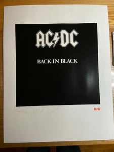 ACDC Back In Black Kunstdruck Lithographie Poster nummeriert mit Echtheitszertifikat offizieller - Bild 1 von 9