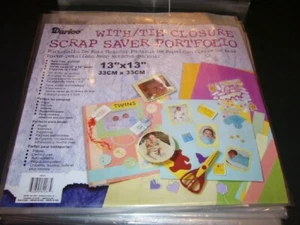 9 Darice Scrap Saver Portfolio with Button and String Tie Closure 13" x 13" - Picture 1 of 4