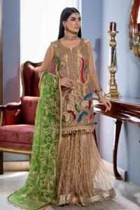 Pakistani/Indian Chiffon Gharara Eid Dresses ~ Size : MEDIUM ~ Fast Shipping ๐ - Picture 1 of 5