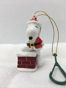 Vintage Peanuts Snoopy auf Kamin Weihnachtsschmuck - Bild 1 von 6