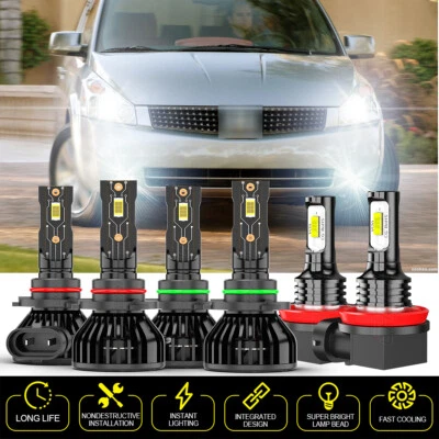 Combo de bombilla antiniebla de haz alto bajo LED para Nissan Quest 2004-2009 Foto 1 de 4