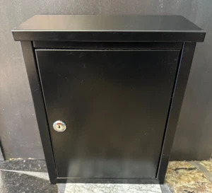 Architectural Mailboxes Wall Mount Black Metal Small Lockable Mailbox-2509716 E3 - Picture 1 of 4