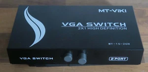 VGA Switch 2 PC 1 Monitor VGA Schalter Monitor VGA Switch 2 Port - Bild 1 von 2