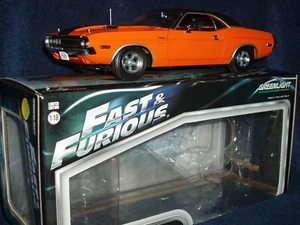 Coche de película Dodge Challenger 1970 rápido y furioso 1/18 - Imagen 1 de 13