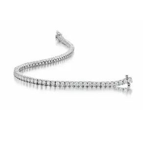 Top Most Quality- 2.52ct 100% Natural Round Diamond Tennis Bracelet, White Gold - Picture 1 of 8
