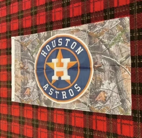 Brand New Camo Houston Astros 3 foot by 5 foot flag Cover
