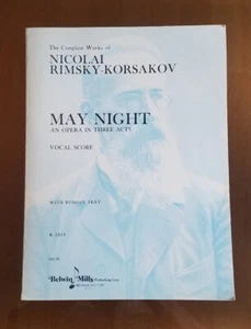Notte di maggio - Spartito vocale Nicolai Rimsky-Korsakov. Testo russo. Mulini Belwin 1981 - Foto 1 di 16