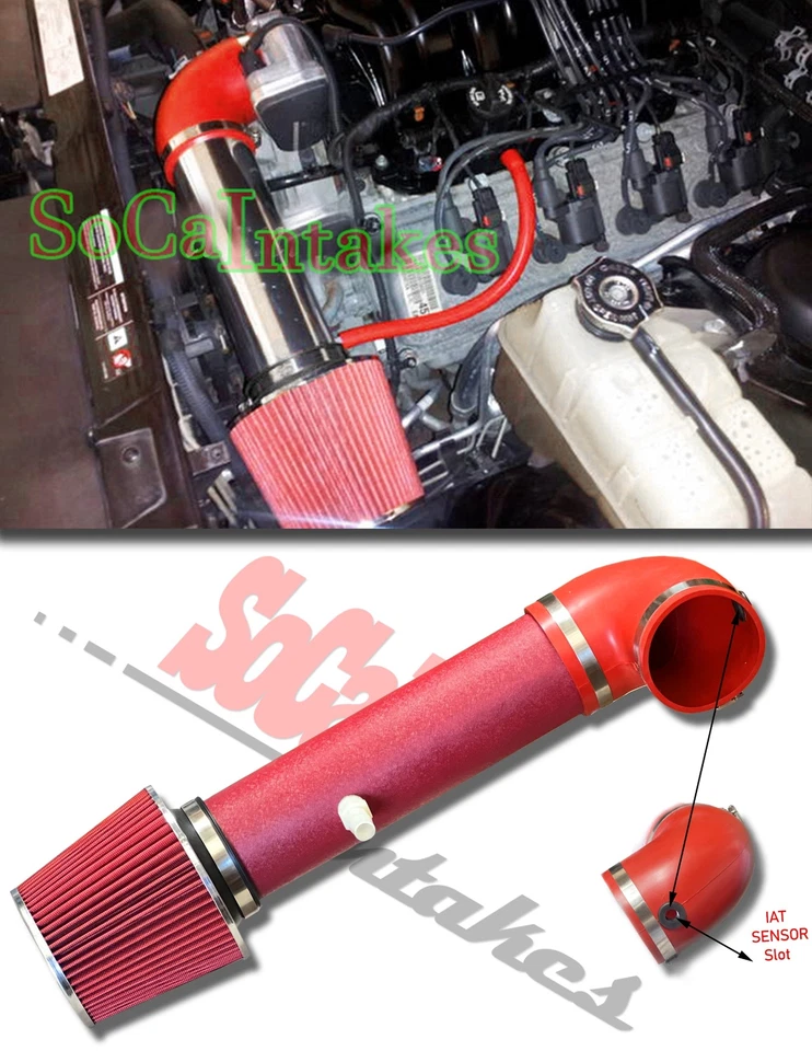 ALL RED COATED Air Intake Kit&Filter For 05-10 Dodge Magnum 5.7 V8, 6.1L SRT8 V8 - Image 1 of 1