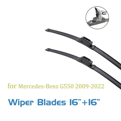 2 щетки стеклоочистителя ветрового стекла 16 16 для Mercedes-Benz G550 2009-2022 передние J-hook - Изображение 1 из 4
