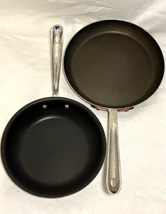 All Clad 8" D3  and 9" D5 Stainless Steel  Nonstick Sauté Frying Pan Skillet - Foto 1 di 16