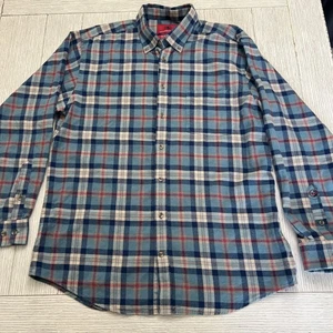 Southern Proper Hemd Herren Large blau kariert Flanell traditionelle Passform Button Down - Bild 1 von 8