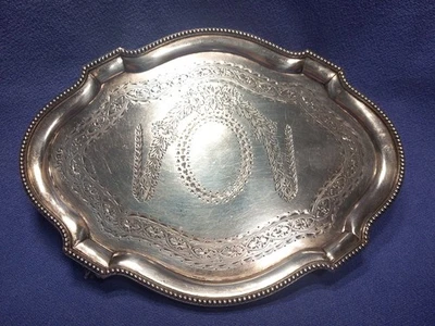 Antique Sterling Silver Footed Tray 212g London 1874 Robert Harper - Image 1 of 4