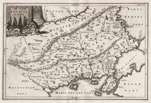 Tracia Tracia Balcanes Turquía Grecia Bulgaria mapa Cellarius 1700 - Imagen 1 de 1
