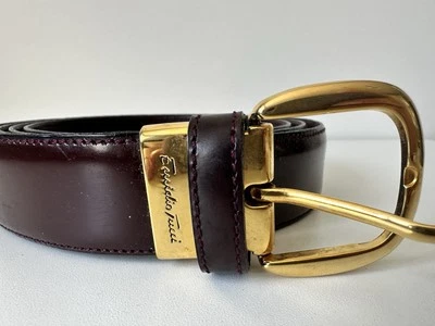 Cinturón Clásico Emilio Pucci Borgoña Talla 120 L-XL Cuero Vintage Foto 1 de 4