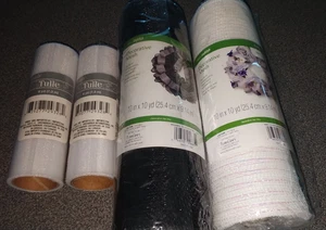 Details Tulle & Flora Craft Decorative Mesh - FOUR ROLLS - Picture 1 of 3