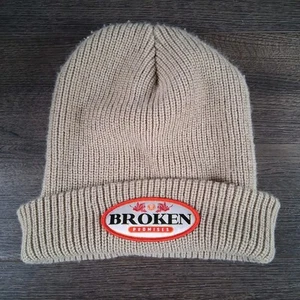 Broken Promises Hat Adult One Size Beige Beanie Casual - Imagen 1 de 4