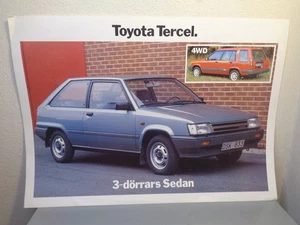 VINTAGE TOYOTA TERCEL SALES BROCHURE MINT CONDITION - Picture 1 of 2