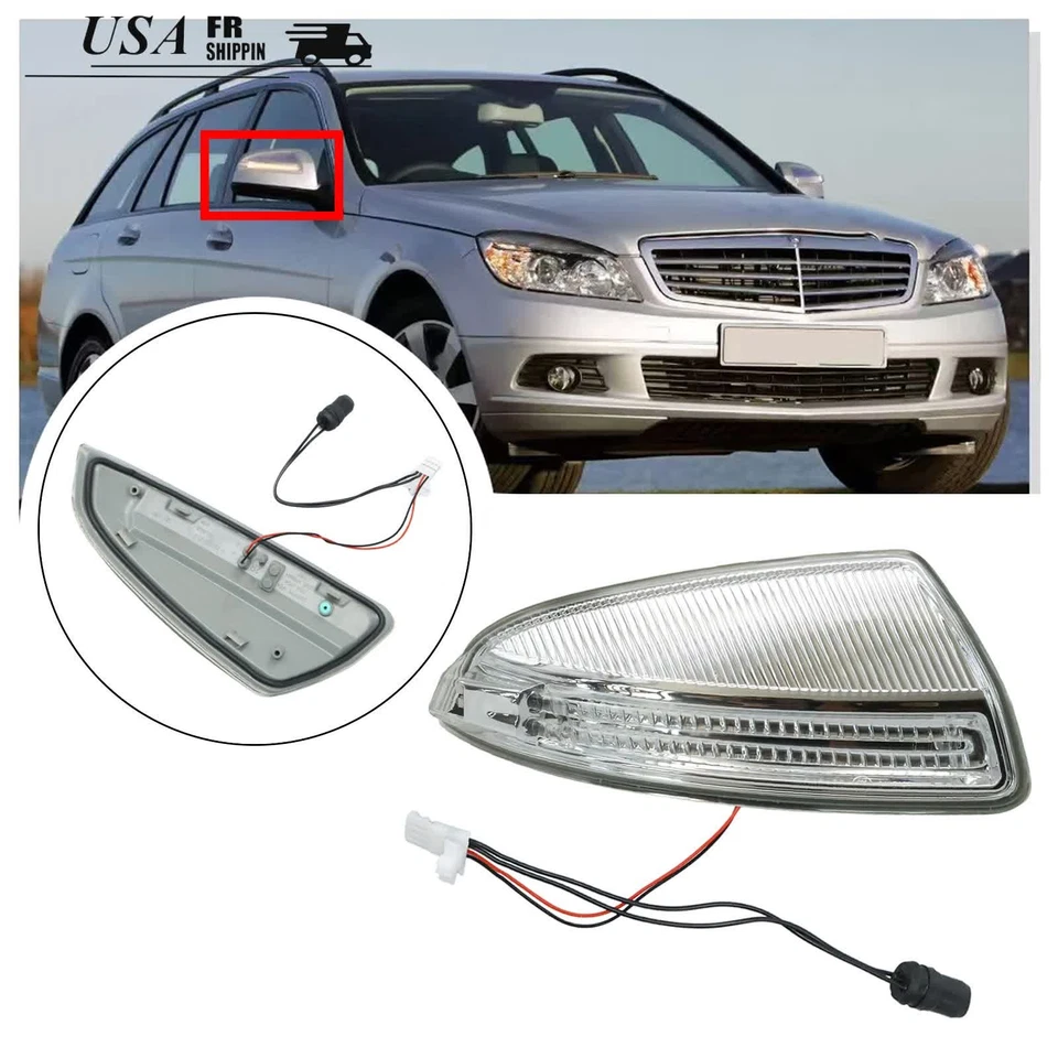 Fits For Mercedes-Benz W164 ML350 ML550 Right Door Side Mirror Turn Signal Light Foto 1 de 4