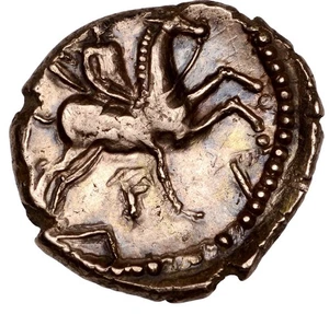 Celtic, Atrebates and Regini, Verica Leaping Horse Type Gold Full Stater S121 - Bild 1 von 2