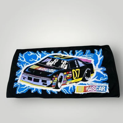Vintage Jay Franco NASCAR Race Car Graphic Beach Towel Cotton Made in Taiwan - Image 1 of 4