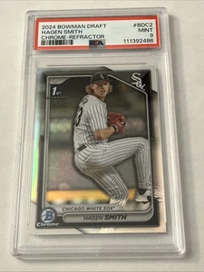 2024 Bowman Chrome Hagen Smith PSA 9 Rookie Refractor White Sox RC - Picture 1 of 2