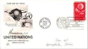 Vintage Artcraft UN FDC Scott #50 pallone meteorologico singolo timbro postale New York - Foto 1 di 4