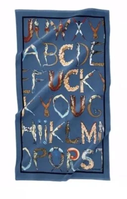 Toalha de praia Supreme Alphabet - LT NAVY - SS18 - Nova em folha - Imagem 1 de 2