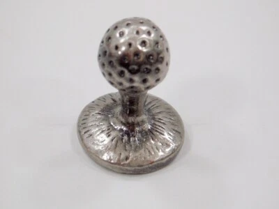 Metal Golf Chess Game Piece Replacement 1 oz each Golf Ball on Tee Figure Pawn - Image 1 of 3